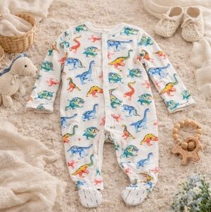 🦕 HART + LAND Dino Footed Pajama | 3-6M Organic Cotton NWOT